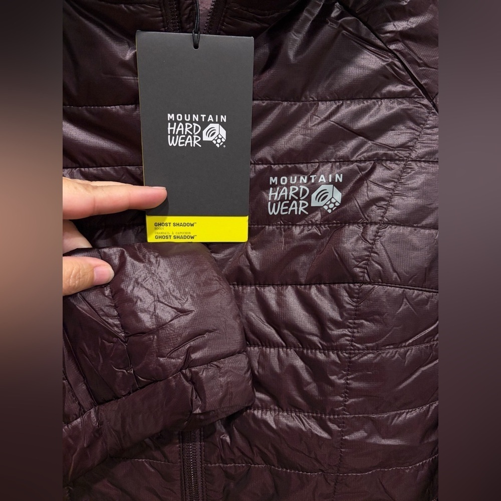 Mountain Hardwear Women's Large Ghost Shadow Hooded Jacket Blackberry NWT Puffer - Picture 4 of 7